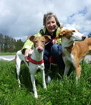 Mit Basti und Bastis Frauchen Silvia
