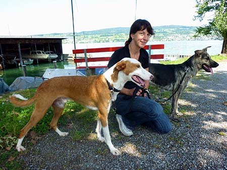 Mit Gotti Angie und meinem neuen Freund Balou.